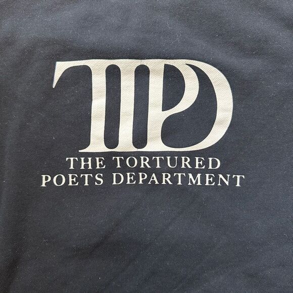 Taylor Swift TTPD Crewneck Sweatshirt Black Size M – Official Merch - Picture 6 of 12